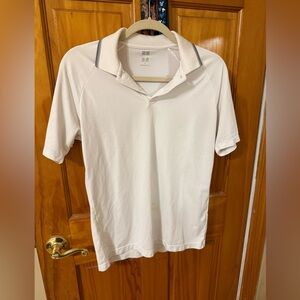 Mens Uniqlo Cream Polo Shirt Size Small